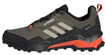 Adidas Uomo Terrex AX4 Gore-Tex Hiking Shoes, Olive Strata/Wonder Beige/Core Black, 38 2/3 EU