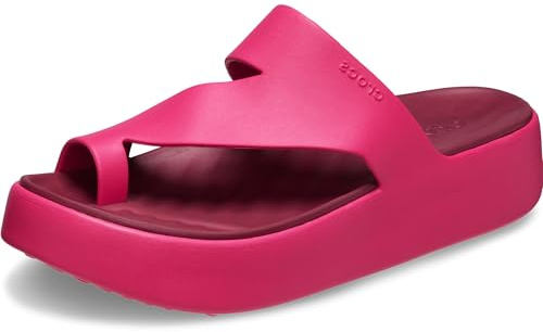 Crocs Women Sandal,Getaway Platform Toe Loop,Dragon Fruit,6 UK Women