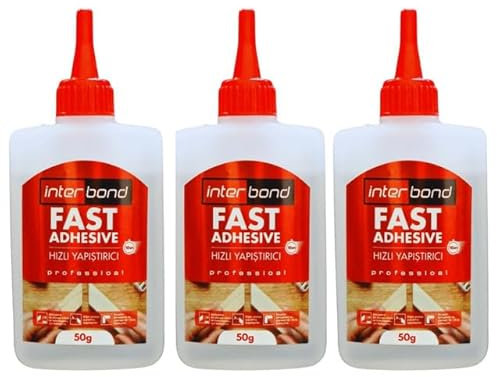 Interbond Lot de 3 tubes de colle instantanée extra forte 50 g – Colle universelle pour réparations professionnelles