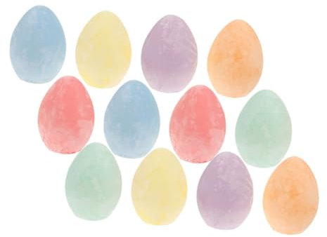 ERINGOGO 12 Stück Eierförmige Kinderkreide Große Bunte Abwaschbare Malkreide Aus Ungiftigem Material Für Outdoor Innenbereiche Kreatives Zeichnen Für Kinder Und Kleinkinder