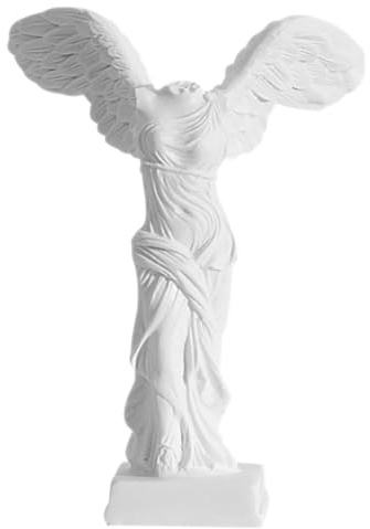 MUELODSIC Winged Victory Goddess Statue Roman Victoria Figurine 5.12In Abstract Wing Sculpture Home Office Decor Collectible Ornament