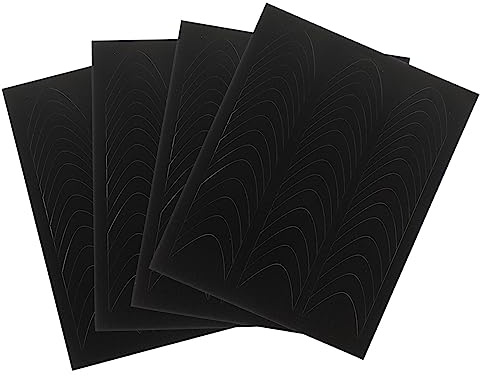 TOPPERFUN 4feuilles Lot De Guides Pour French Tip Ongles Autocollants Pour Manucure Pour Lignes Précises Et Uniformes