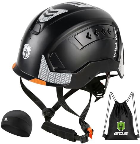 GREEN DEVIL VOLTEK Vent AIR Casque industriel pour adulte Casque de chantier ABS Certification EN12492 Réussi EN397 Absorption des chocs et test de résistance à la pénétration avec protection multiple