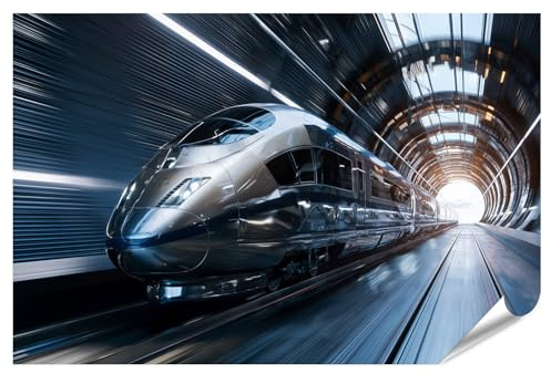 islandburner Póster de tren de alta velocidad para oficina moderna para entusiastas de la tecnología, estándar