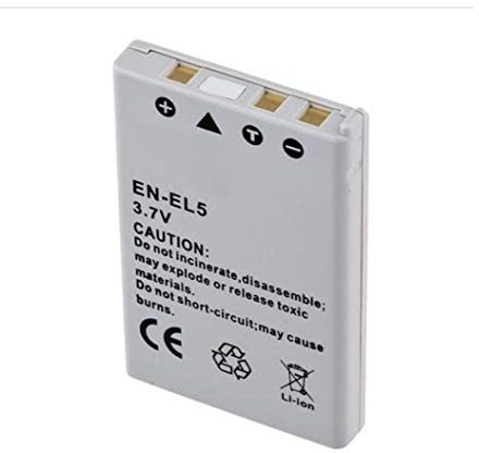 Amsahr BT-NKENEL5-1CT Numérique Remplacement Caméra/Caméscope Batterie pour Nikon En-El5/Enel5/Coolpix P6000/P5100/P5000/P90/P80/P4 Gris