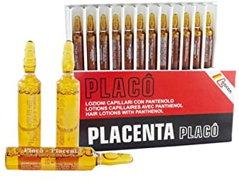 PLACENTA PLACO Ampoules contre la perte de cheveux, traitement intensif, 12 x 10 ml