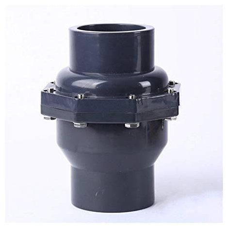 YIJIAN-UMBRELLA Vannes 1 Pcs PVC Bas Valve Noir clapet Anti-Retour Dia20-90mm PVC Pied Bas Valve for rénovation de bâtiments déchargement d'eaux usées (Specification : Dia75mm)