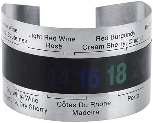 StickersLab - Bracciale Termometro per Vino/Birra Sensore in acciaio inossidabile
