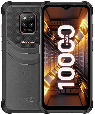 Ulefone Power Armor 14 PRO Outdoor Smartphone ohne Vertrag Android 12，10000mAh Akku, Helio G85 6GB 128GB, 6,52'' 20MP+16MP Kamera(Unterwasserfotografie), IP68 Robustes Handy, NFC Drahtloses Laden GPS