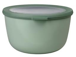 Mepal Multi Bowl Cirqula Round - Mikrowellen Geschir - Geeignet als Luftdichte Aufbewahrungsbox für den Kühlschrank, Mikrowellengeschirr & als Frischhaltedosen - 2000 ml - Nordic sage