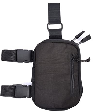 COP Oberschenkeltasche für die Montage verdeckter Holster, Cordura (1 Liter) / Trageweise rechts, schwarz