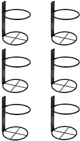 Niejgay Wandhalter, 6 Packungen Wand Weinregal, Metall Weinflaschen Ausstellung Halter für Weinaufbewahrung, Wanddekoration mit Weinmotiven