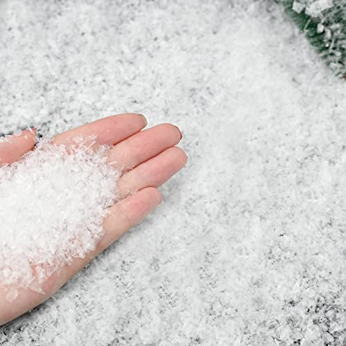 Gukasxi 150g Kunstschnee Dekoschnee Glitzerschnee Weihnachten Schnee Deko Gefälschte Schnee Künstlich für Weihnachten Party Dekoration Weihnachtsbaum Deko