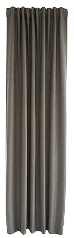 Homing Acoustic Curtain Taupe | Plain Soft Fabric | Opaque