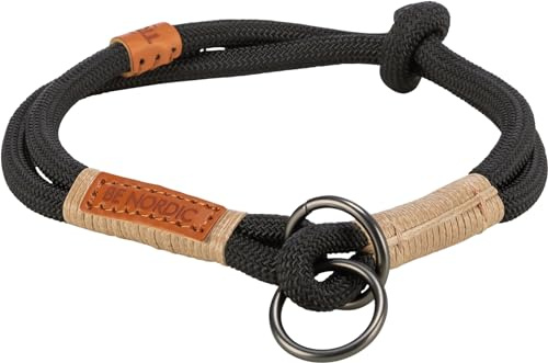 Trixie Collier Anti-Traction BE Nordic S-M Noir/Sable – Collier Confortable pour Petits & Chiens de Taille Moyenne avec limiteur de Traction - Robuste & élégant