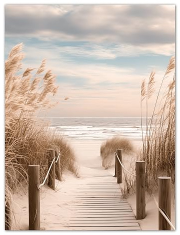 double critical Wandbild Wohnzimmer Meer Strand 50x70 cm Modern XXL- Poster Schlafzimmer natur groß Boho5