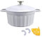 WXFKLDJ Faitout en Fonte Émaillée 2,7 QT Four Hollandais avec Revêtement en Émail Antiadhésif Longue Durée pour Braiser Les Ragoûts, Rôtir, sans Danger sur Toutes Les Tables De Cuisson,Violet