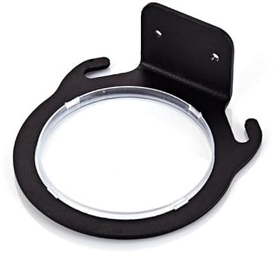 GEEKHOM Soporte para secador de pelo, soporte de pared de acero inoxidable, soporte para secador de pelo, soporte con 3 tornillos para baño, barbería, hotel, balcón, habitación (negro)