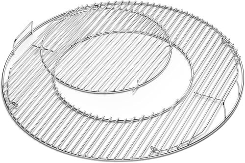 Grille de cuisson de 54,6 cm pour barbecue au charbon Weber de 57 cm, Weber, One-Touch, Performer, Bar-B-Kettle, Master-Touch, Smokey Mountain Cooker, grille de cuisson ronde amovible pliable de