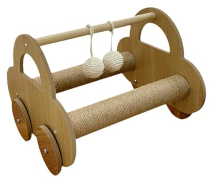 ＡＷＨＡＯ Kratzspielzeug aus Holz, Krallenkratzer, Mehrzweck-Katzenkratzbaum, zum Spielen und Schleifen