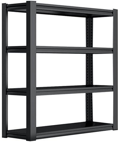 WIGING Heavy Duty Storage Shelves, 4-Tier Metal Garage Shelving Unit, 118cm/138cm High Adjustable Storage Rack For Home Office Pantry Workshop Racking(120x40x138cm)