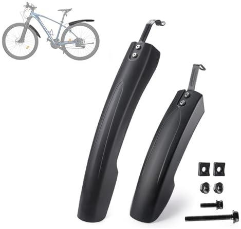 VODHXA Fahrrad Schutzblech Set für Focus Thron², Einstellbar Vorne Hinten Mudguard Schutz für 24-29 Zoll MTB Rennrad, Spritzwasser Schmutz, Schnelle Demontage,B