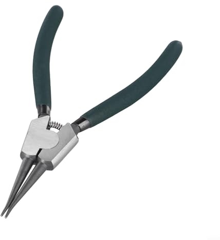Gdfnmogo Set di pinze per anelli di sicurezza interni ed esterni, 17,8 cm, ganasce dritte e piegate, per clip di fissaggio, in acciaio al carbonio con manici morbidi, confezione da 4 (B)