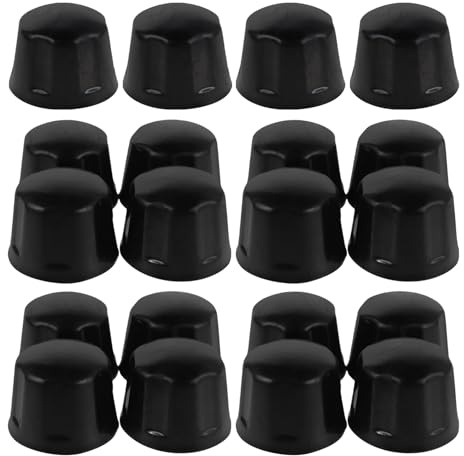 IMIKEYA Coperchi per dadi ruota ATV 20 pezzi coperture antipolvere in gomma nera 42 mm protezioni a vite per secchio per carrello da golf traino e fuoristrada