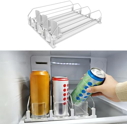 XiLayNeen Automatisk dryckorganisator – 3 rader – 31 x 25 cm – Kompakt hylla för 12 lådor