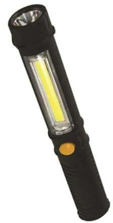 Garden Mile LED Pen Torch – Magnetic Inspection Light with COB Work Light, Pocket Clip Flashlight for Workshop, Repairs, DIY & Camping, Battery Powered (AAA)