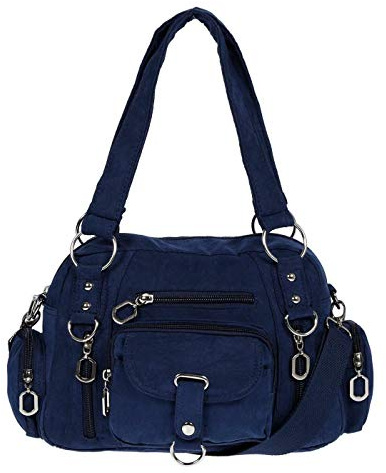 Christian Wippermann - Hochwertige Umhängetasche Damen Stoff Canvas 32x20x10cm - Verstellbarer Riemen 75-145cm - Viele Fächer mit Reißverschluss - Perfekte Canvas Tasche für Arbeit & Freizeit
