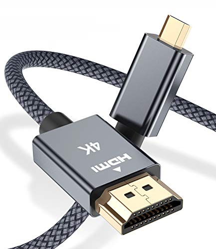 Elebase Cavo Micro HDMI 3 M,Cavo Micro HDMI Type D 4K 60Hz Compatibile con Raspberry Pi 4 4b,GoPro Black Hero 7 6 5 4,Fotocamera Sony A6000 A6300,Nikon B500,ZV-E10,Yoga 3 Pro 710,Canon,Insignia