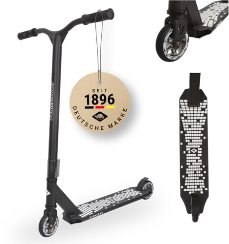 Schildkröt Stunt Scooter Kickless – Freestyle Scooter mit HIC Compression, Alu Deck 50x11 cm, 100 mm PU Räder mit Alufelge, ABEC9 Kugellager, belastbar bis 100 kg