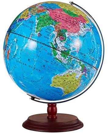 12 Inches World Map Globe,Blue Earth Floating Globe Sphere Map With LED Lights-for Desktop Decoration