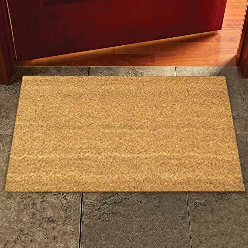 COMERCIAL CANDELA FELPUDOS Y ALFOMBRAS Felpudo para Puerta de Casa de Fibra de Coco Liso de 17 mm Antideslizante (140_x_200 CM)