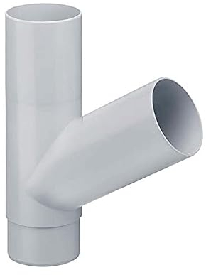 INEFA Tubo di derivazione a 60 gradi Plastica, rami per tubi, accessori per grondaie per casette da giardino 100/75mm grigio