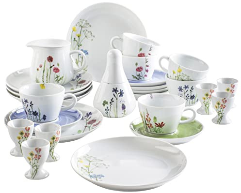 KAHLA 390433A76875C Five Senses Wildblume Kaffeeset 26tlg. | florales Kaffeeservice für 6 Personen aus Porzellan