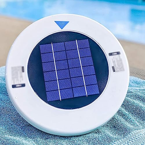 CYTBEK Solar-Pool-Ionisator, solarbetriebener Schwimmbad-Reiniger, Pool-Reinigungsgerät, 85% weniger Chlor – bis zu 35.000 Gallonen, solar-chlorfreier Pool-Reiniger für Pools und Spas