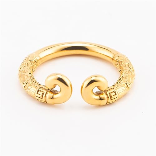 Jinqian Edelstahl Penisring Eichelring Glansring Gold Cockringe Cock Ring Penis Eichel Intimschmuck Vorhaut Ringe Erotik Keuschheit Bondage Sex Spielzeug für Männer Verzögerung Ejakulation (32mm)