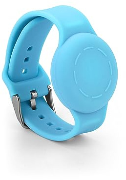 Barnarmband för Airtag, Vattentätt Silikonarmband för Barn Justerbart Mjukt Klockband för Airtag för Småbarn GPS-Spårningsmärkning (Lysande Blått)