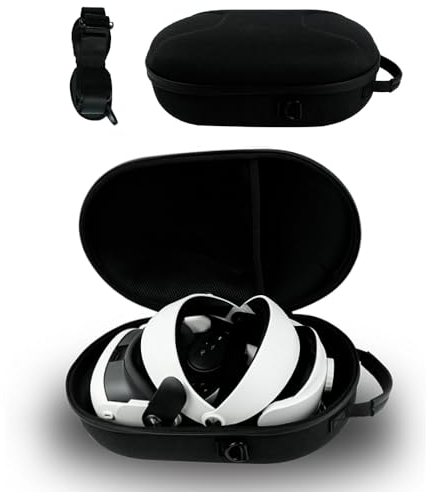 BeisDirect Reiseetui für Meta Quest 3, stoßfeste Tragetasche mit Gurt für Meta Quest 3 VR Headset, Elite Strap, Controller, Akku und Zubehör - All-in-One Aufbewahrungstasche, Schwarz , 38*24*15.5 cm,