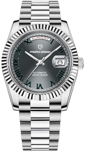 RollsTimi PD1783 DD40 Herren Uhr, NH36A Japanisches Automatikwerk, Day/Date, 100m Wasserdichtheit, Edelstahlarmband, Saphirglas, Luxus Herren Automatikuhr