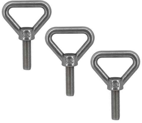 (3 pezzi) M10x40mm Triangolare Sollevamento Eye Bolt Macchina Bullone Macchina Acciaio Inox 304 Filettato Macchinario Spalla Anello Bulloni