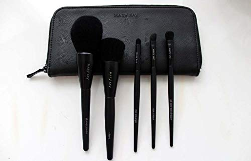 Mary Kay Essential Brush Collection - 6 Stück Makeup-Pinsel-Set - Schwarz - Cosmetic Brush Set - Puder, Lidschatten, Rouge & mehr - für Erwachsene