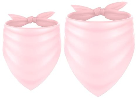 Hundehalstuch, Dreieckstuch mit rosa Rose, für kleine, mittelgroße und große Hunde und Katzen, Haustierhalstuch, Dreieckstuch, Lätzchen, 2 Stück