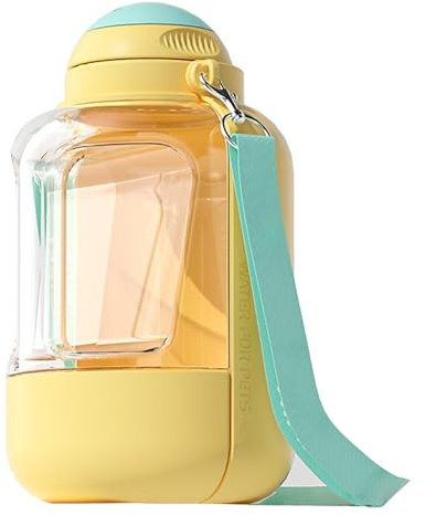 Bouteille d'eau pour chiens, bouteille d'eau de voyage pour chien,Gourde pour chien pour voyage - Distributeur d'eau pour animaux de compagnie de grande capacité avec distributeur de nourriture, bol à