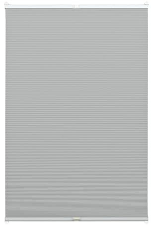 GARDINIA Estor Plisado de Nido de Abeja EASYFIX MIA, Estor Plisado Opaco, Insonorizante, Altura Regulable con 2 Rieles, Gris Claro, 80 x 220 cm