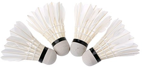 Yooghuge 4 Stück Dunkle Nacht Bunte LED Badminton Federball Beleuchtungsfedern