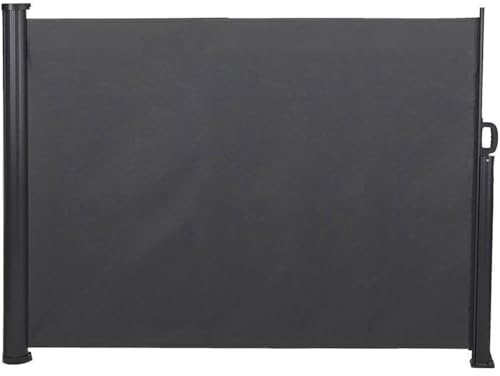 Brixy Ausziehbares Windschutz und Sichtschutz, 300 x 140 cm, für Garten Terrasse Balkon und Camping, Anthrazit