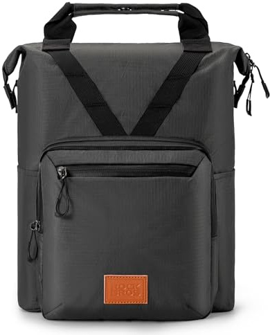 ROCKBROS Fahrradlenkertasche für Brompton, mit Schultergurt und Tragegriff | Lenkertasche für Faltrad, Multifunktionale Fahrradtsche Rucksack für Pendeln Alltagleben Radtouren Schwarz